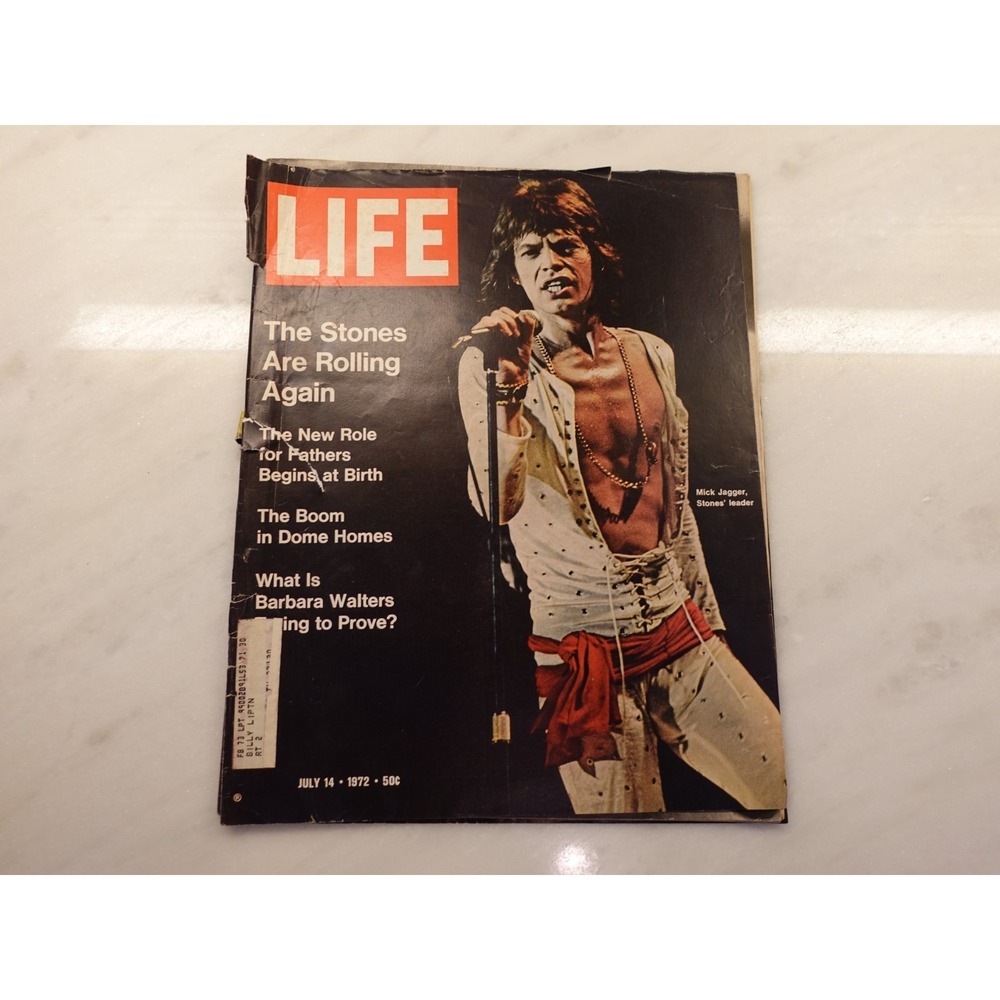 1972 Life Magazine Mick Jagger The Rolling Stones Barbara Walters Dads Dome Home
